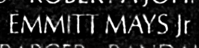 Mays's name engraved in the Wall